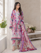 Maria.B – Floral Amethyst Embroidered Lawn | Luxury 3PC Collection