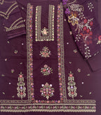 Hussain Rehar – Emerald Botanical Embroidered Lawn – 3PC