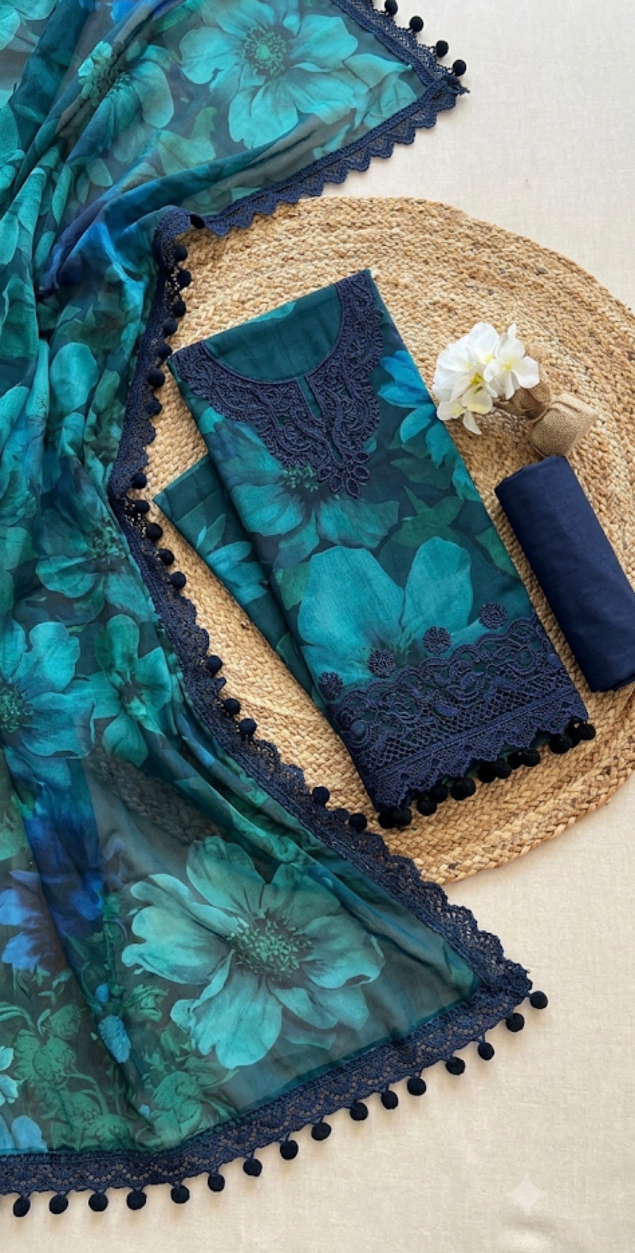Baroque – Emerald Tide Digital Printed Lawn 3PC