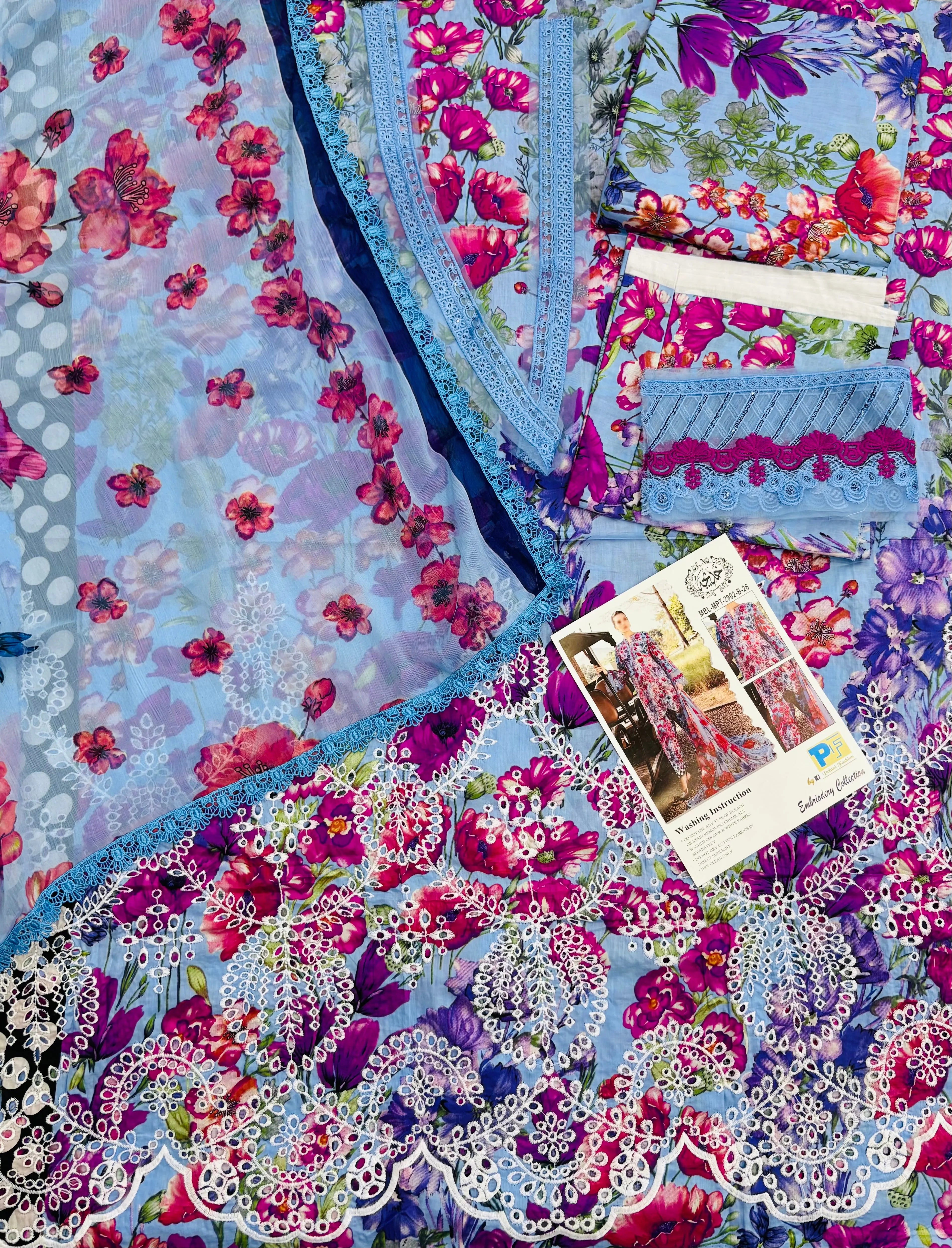 Maria B – Wisteria Bloom Luxury Lawn – 3PC