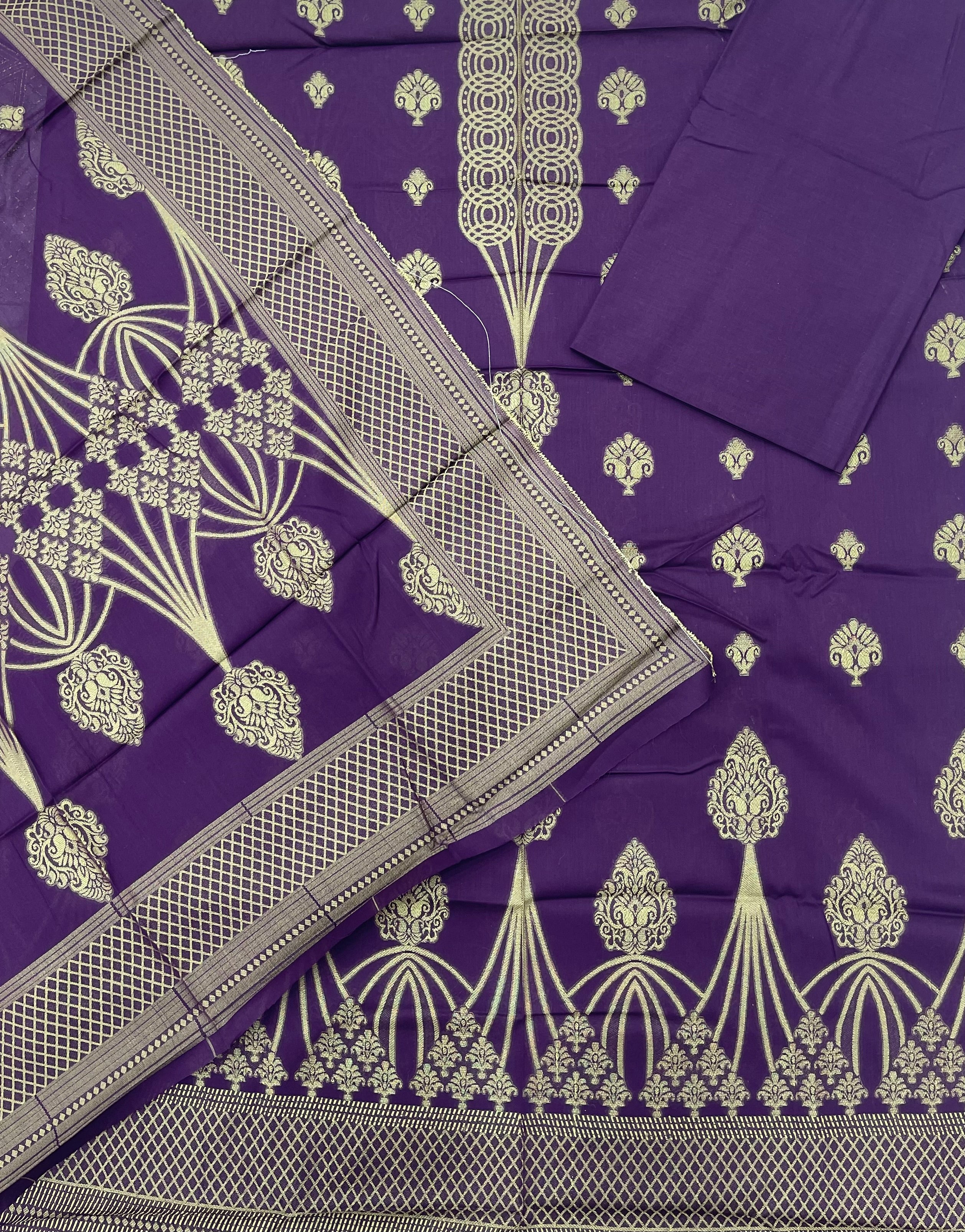 Qadri Arts – Royal Amethyst Broshia – 3PC