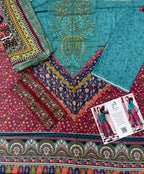 Maria.B – Azure Heritage Embroidered Lawn – 3PC