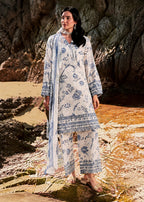 Jazmin – Sapphire Bloom Floral Luxury Lawn – 3PC