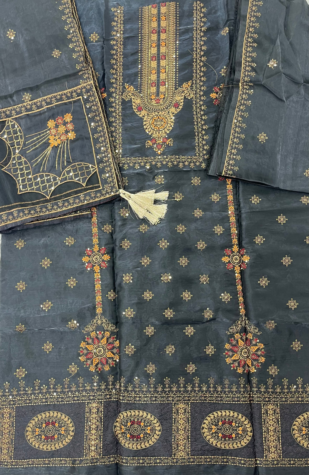 Qadri Arts – Noir Imperial Sheesha Silk – 2PC