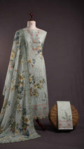 Rang Rasiya – Pistachio Mint Green Bird & Botanical Print – 3PC
