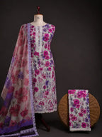 Maria.B – Floral Amethyst Embroidered Lawn | Luxury 3PC Collection