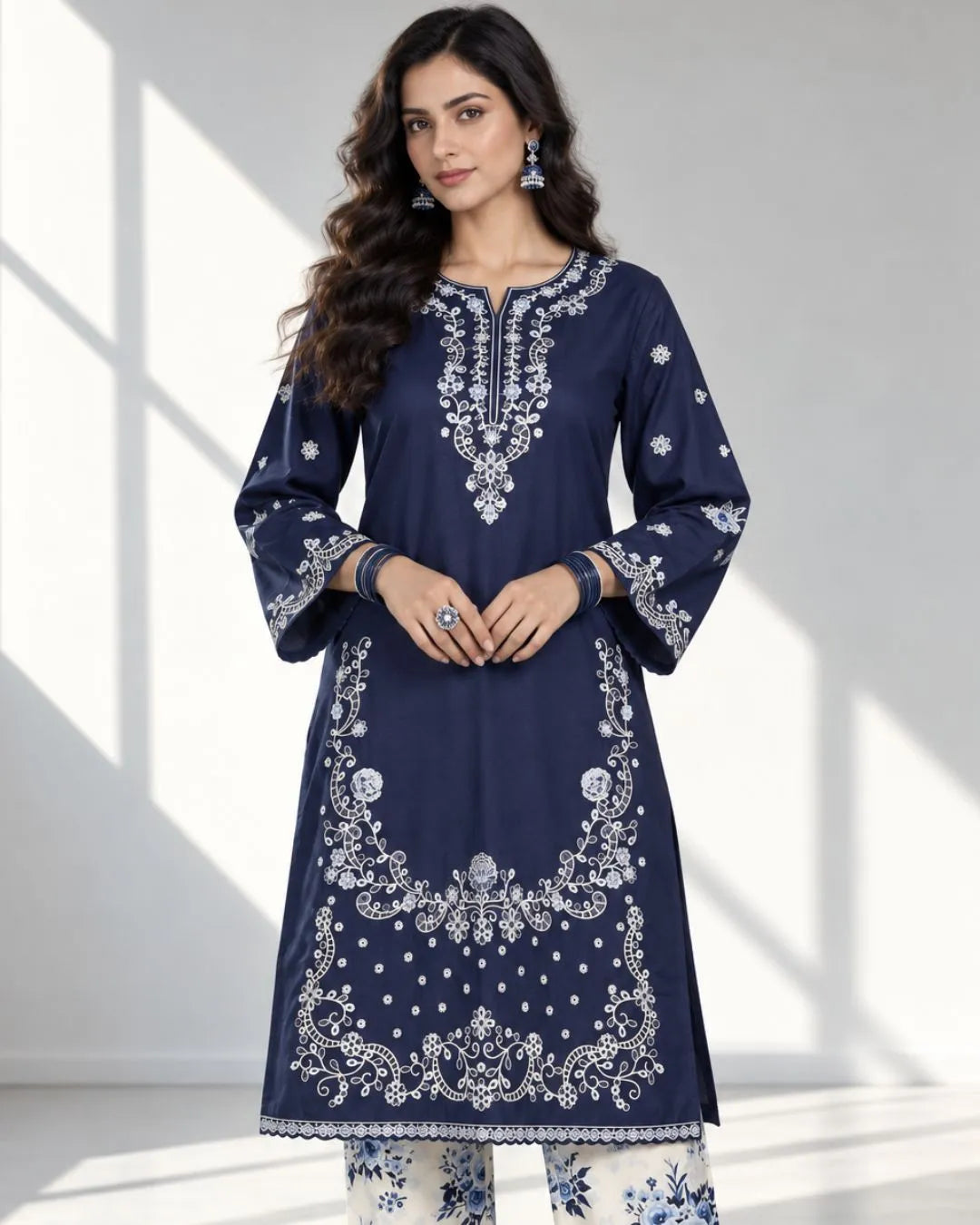 AMRAH — Dhanak Embroidered 2Pc
