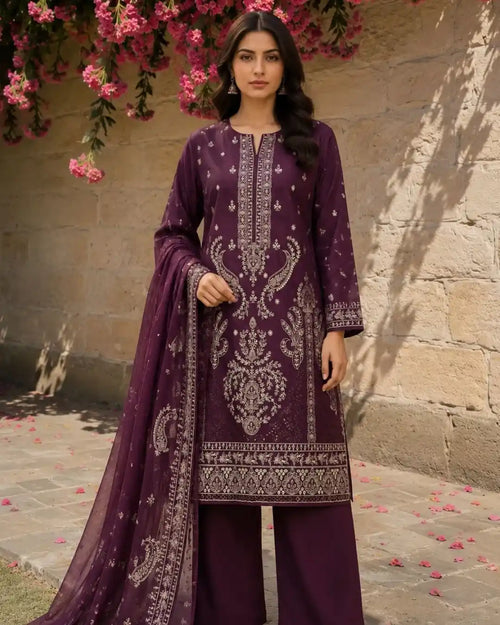 AFSAANA — Embroidered Viscose 3Pc