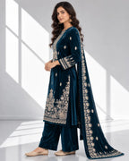 TURFA HASEEN — Embroidered Velvet 3Pc