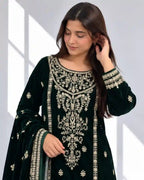 ZARPASH — Embroidered Velvet 3Pc