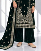 ZARPASH — Embroidered Velvet 3Pc