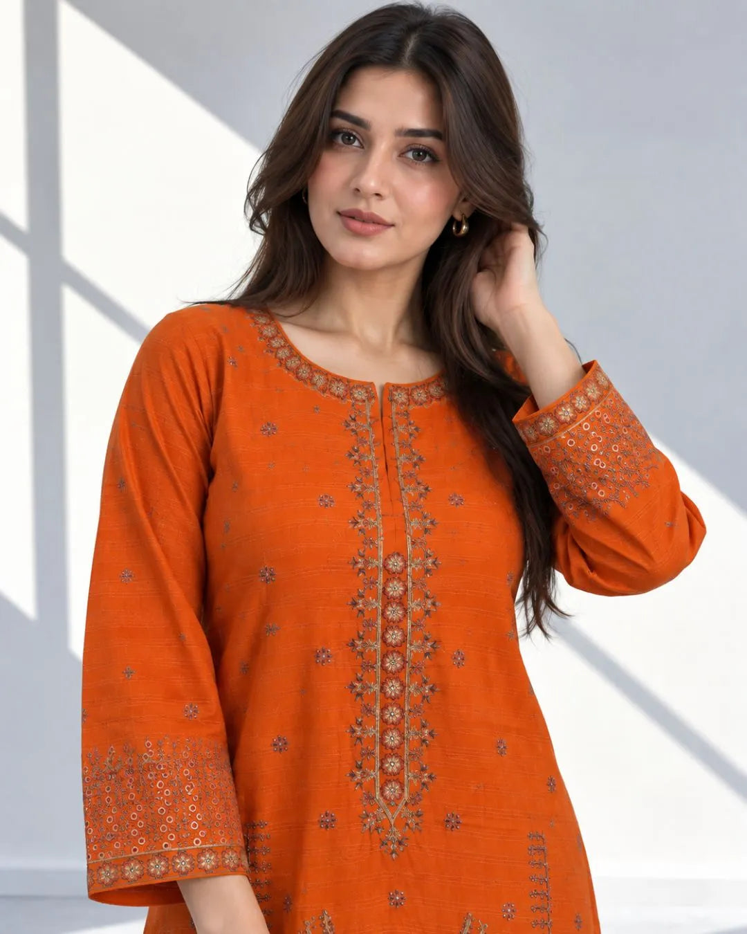 MIRASS — Embroidered Dhanak 2Pc