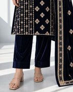 NAAZ — Embroidered Velvet 3Pc