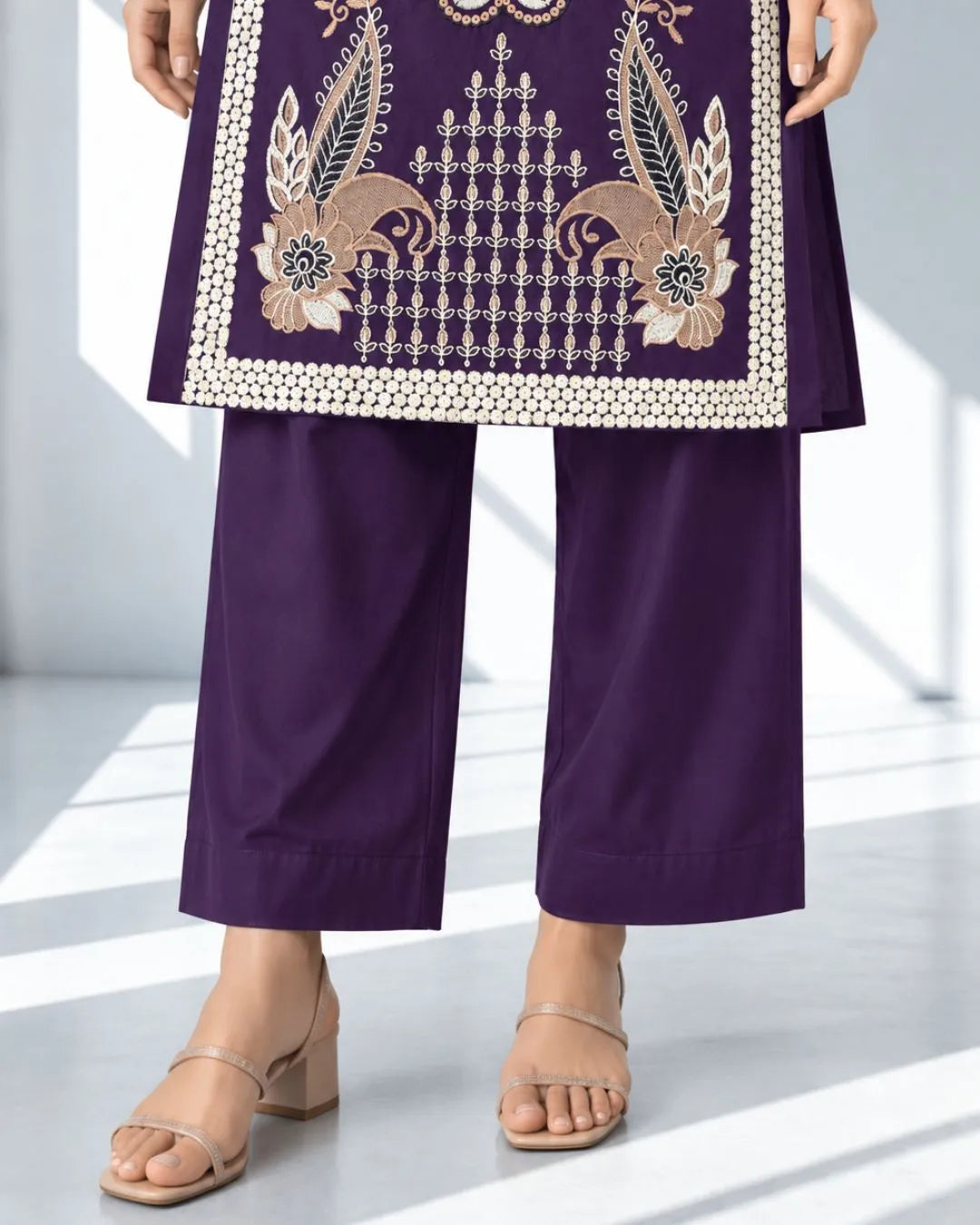 FALAK — Embroidered Dhanak 2Pc