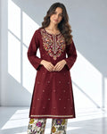 ZAUQ — Embroidered Dhanak 2Pc
