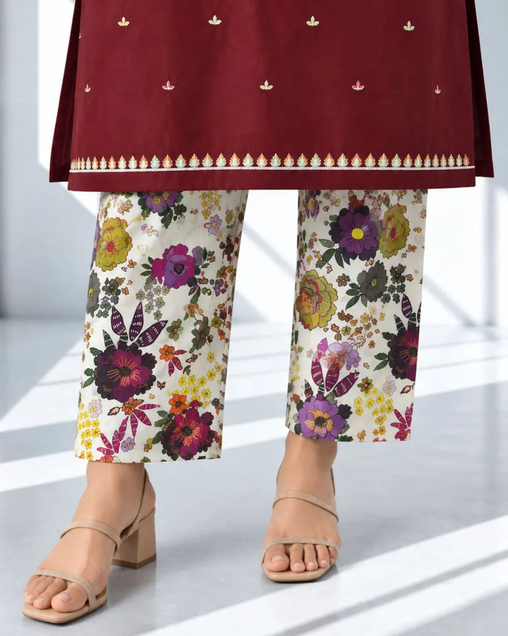 ZAUQ — Embroidered Dhanak 2Pc