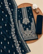 TURFA HASEEN — Embroidered Velvet 3Pc