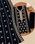 NAAZ — Embroidered Velvet 3Pc