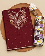 ZAUQ — Embroidered Dhanak 2Pc