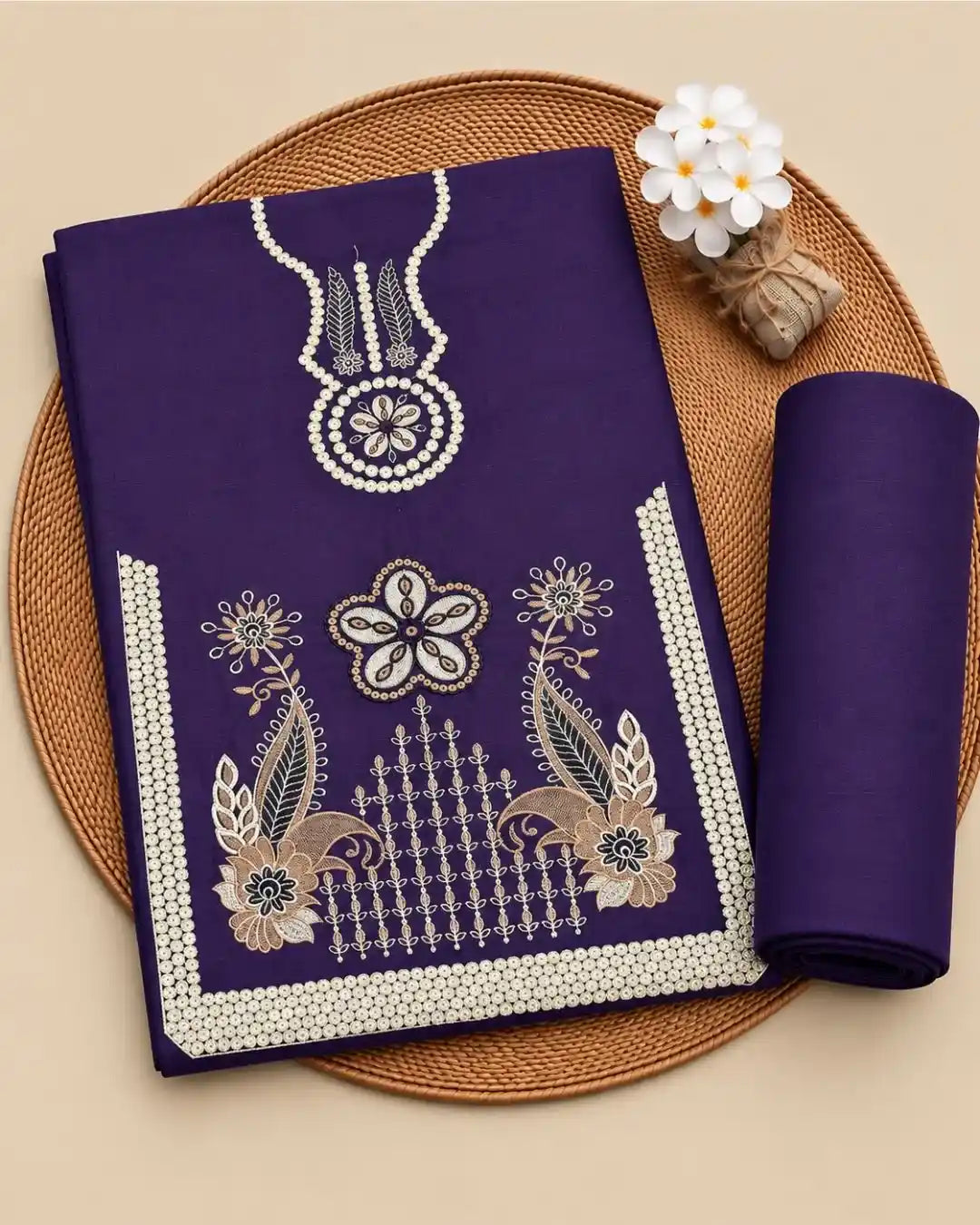 FALAK — Embroidered Dhanak 2Pc