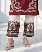 HOOR — Embroidered Dhanak 2Pc
