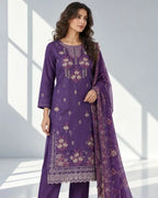 AANGAN — Embroidered Viscose 3Pc