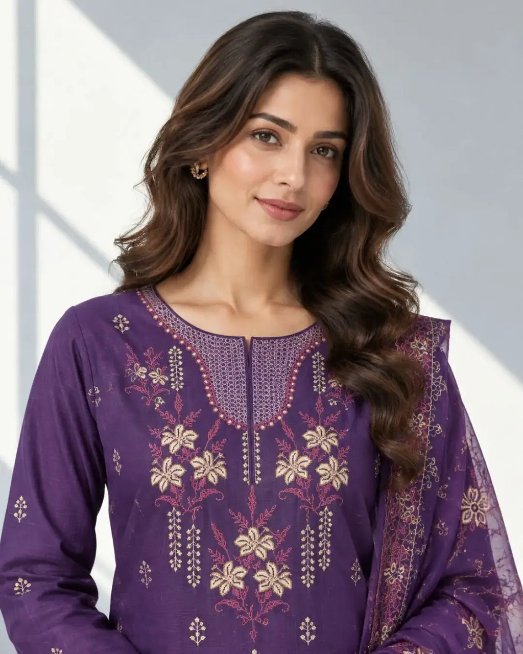 AANGAN — Embroidered Viscose 3Pc