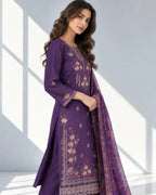 AANGAN — Embroidered Viscose 3Pc
