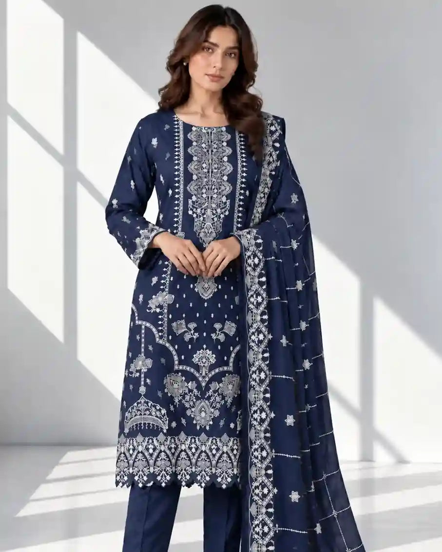 DIBAAJ — Embroidered Karandi 3Pc