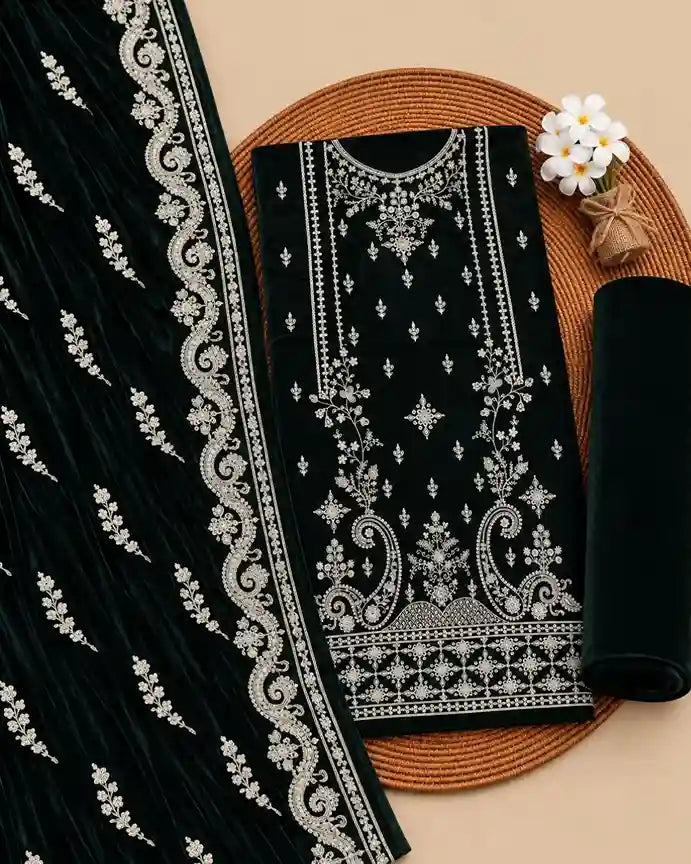 AFREEN — Embroidered Velvet 3Pc