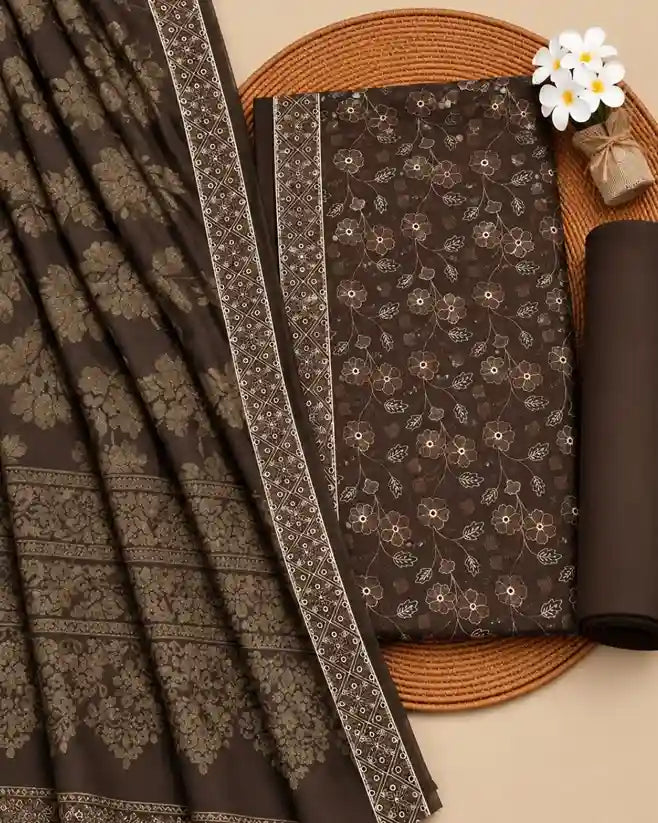 RAAZ-E-GUL — Embroidered Dhanak 3Pc