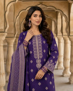 Qadri Arts – Royal Amethyst Broshia – 3PC