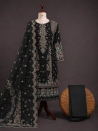 Qadri Arts – Midnight Opal Embroidered Luxury Lawn – 3PC