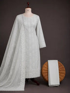Qadri Arts – white Chikankari Elegance – 3PC