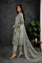 Rang Rasiya – Pistachio Mint Green Bird & Botanical Print – 3PC