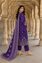 Qadri Arts – Royal Amethyst Broshia – 3PC